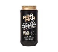 NISHMAN Polvere Modellante Barber X1 - Volume Opacizzante, Tenuta Leggera 30g - Polvere Per Capelli Leggera Per Uomini - Volume Istantaneo, Texture Naturale & Finitura Opaca