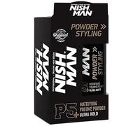 NISHMAN Polvere per Styling Capelli P5 - Mattifying Volume Ultra Hold 20g - Massimo Aumento di Volume e Texture - Polvere per Styling Perfetta per Tenuta Flessibile e Finitura Opaca