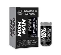 Nishman Hair Styling Powder 20G - Volume Massimo E Consistenza - Polvere Perfetta Per Lo Styling Dei Capelli Per Una Tenuta Flessibile (20GR, P0 - Mattifying Extra Volume Light Control)