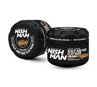 NISHMAN Scalp & Face Clay Mask 450g - Formula Detergente Profonda, Idratante, and Detoxificante for una Pelle Più Luminosa e Liscia - Trattamento Purificante all’Argilla for Tutti i Tipi di Pelle