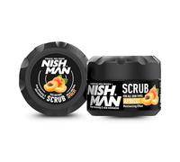 Nishman Scrub Viso - Cura esfoliante della pelle maschile - Rimuove le cellule morte della pelle, deterge a fondo e fornisce una carnagione fresca, morbida e radiosa (300 ml, albicocca)
