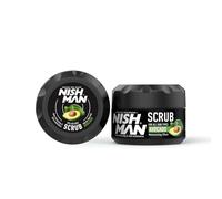 NISHMAN Scrub Viso - Avocado 300ml - Cura esfoliante della pelle maschile - Rimuove le cellule morte della pelle, deterge a fondo e dona una carnagione fresca, morbida e radiosa
