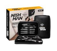 NISHMAN Set Manicure Strumenti Per Unghie - Set Completo Di 10 Per Manicure e Pedicure - Strumenti Per La Cura Delle Unghie Di Alta Qualità, Pinzetta, Lime e Forbici
