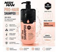 Nishman Shampoo Professionale 03 Capelli Secchi Danneggiati 1250 ml