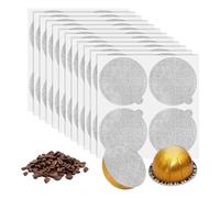 NISHZHU Guarnizioni per coperchi in alluminio - Capsule riutilizzabili e cialde caffè, 120 pezzi, per Vertuoline Vertuoline Vertuo, coperture riutilizzabili per cialde caffè, 62 mm