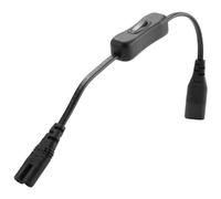 NISHZHU Prolunga di alimentazione, Iec320 C7 a C8 Prolunga Adattatore di alimentazione con Controllo tramite Interruttore con Interfaccia 8"