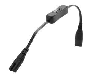 NISHZHU Prolunga di alimentazione, Iec320 C7 a C8 Prolunga Adattatore di alimentazione con Controllo tramite Interruttore con Interfaccia 8"