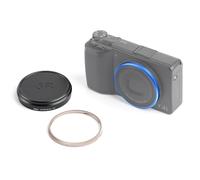 NiSi Anelli colorati + copriobiettivo per Ricoh GRIV / GR4 | Include anelli in alluminio blu e grigio, copriobiettivo protettivo