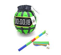 Nislai® Bombe Pinata Set | Ideale per ragazzo compleanno o come decorazione | Regalo | Colore a scelta: verde, rosso, blu, argento (verde)