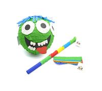 Nislai® Monster Pinata Set | Ottimo per la Festa dei Mostri | Regalo di Compleanno | Pinata di Compleanno | Gioco della piñata | Festa spettrale | incl. Bastone e Maschera | ca. 30x30x30 cm