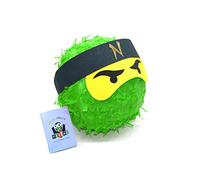 Nislai® Ninja Piñata | pentolaccia Compleanno Ninja Bambini | Ottimo per la Festa dei Ninja | Regalo di Compleanno | Pinata di Compleanno | Colore da Scegliere: Verde, Nero, Blu, Rosso (Verde)