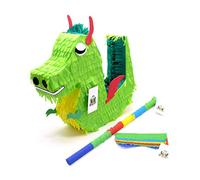 Nislai® Pentolaccia Dino Dragon Piñata Set | Ideale per la Festa del Drago dei Dinosauri | Pinata di Compleanno | compreso Bastone e Maschera | Dimensioni ca. 44x33x10 cm