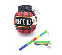 Nislai® Set di bombe Pinata | ideale per il ragazzo compleanno | Pinata compleanno | regalo di Pinata | per compleanno o come decorazione | Colori disponibili: verde, rosso, blu, argento (rosso)