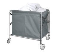 Nisorpa Carrello portabiancheria su ruote, 350 l, grande, pieghevole, per hotel, cesto portabiancheria resistente, in acciaio inox