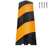 Nisorpa Gobbe di velocità in gomma da 101,6 cm con 4 bulloni Protezione per cavo vialetto a 2 canali Rampa Modulare Speed Bump per vialetto Parcheggio Garage Capacità di carico 100 kg, 100 × 30 × 6 cm