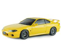 Solido - Nissan Silvia S15 Spec R Aero 1999 1:18 Works Lightning Edition - Modellino auto die-cast da collezione in metallo giallo, con base in plastica, scatola finestra