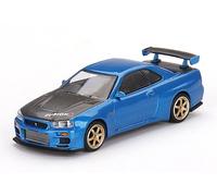 NISSAN Skyline GT-R (R34) Top Secret - Bayside Blue - Mini GT 1:64