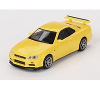 NISSAN Skyline GT-R (R34) V-Spec - yellow - Mini GT 1:64