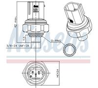 NISSENS 301009 Interruttore a pressione, Climatizzatore per BMW,MINI,ROLLS-ROYCE