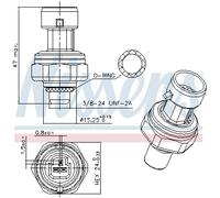 NISSENS 301027 Interruttore a pressione, Climatizzatore per DAF