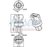 NISSENS 301086 Interruttore a pressione, Climatizzatore per JAGUAR,LAND ROVER