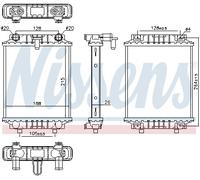 Radiatore, raffreddamento motore NISSENS 60372