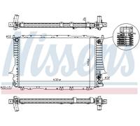 Radiatore, raffreddamento motore NISSENS 60476