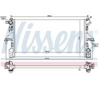 NISSENS 606169 Radiatore, Raffreddamento motore per CITROËN,OPEL,PEUGEOT,VAUXHAL