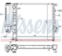 NISSENS 60623A Radiatore, Raffreddamento motore per BMW