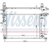 NISSENS 606277 Radiatore, Raffreddamento motore per FIAT