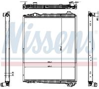 NISSENS 606323 Radiatore, Raffreddamento motore per SCANIA
