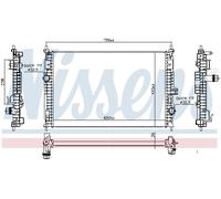 NISSENS 606342 Radiatore, Raffreddamento motore per CITROËN,DS,FIAT,OPEL,PEUGEOT
