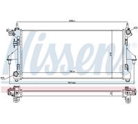 NISSENS 606347 Radiatore, Raffreddamento motore per FIAT