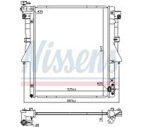 NISSENS 606549 Radiatore, Raffreddamento motore per FIAT,MITSUBISHI