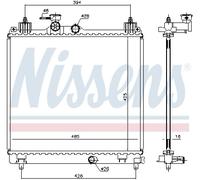 NISSENS 606550 Radiatore, Raffreddamento motore per SUZUKI
