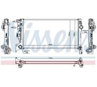 Radiatore, raffreddamento motore NISSENS 606564