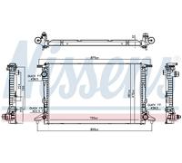 Radiatore, raffreddamento motore NISSENS 606578