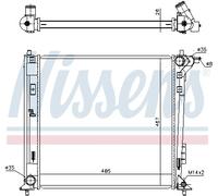 NISSENS 606605 Radiatore, Raffreddamento motore per HYUNDAI,KIA