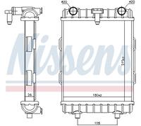 Radiatore, raffreddamento motore NISSENS 606645