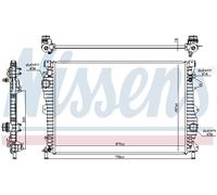 Radiatore, raffreddamento motore NISSENS 606681