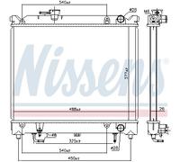 Radiatore, raffreddamento motore NISSENS 606692