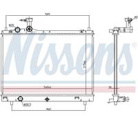 NISSENS 606700 Radiatore, Raffreddamento motore per SUZUKI
