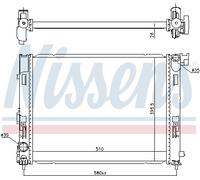 Radiatore, raffreddamento motore NISSENS 606725