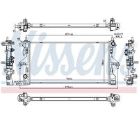 NISSENS 606756 Radiatore, Raffreddamento motore per FIAT