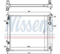 Nissens Radiatore motore 606950 per Nissan NV200/Evalia 1.5 (2010-)