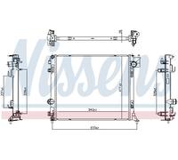 NISSENS 607087 Radiatore, Raffreddamento motore per NISSAN,RENAULT