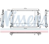NISSENS 607104 Radiatore, Raffreddamento motore per KIA