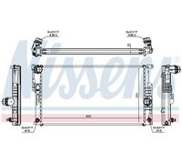 NISSENS Radiatore motore Grupo Rafredamento Radiatore Rafredamento Motore Larghezza della rete 334mm Lunghezza della rete 600mm Profondità della rete 32mm 60817