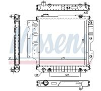 Radiatore, raffreddamento motore NISSENS 60993