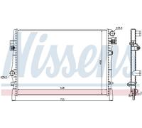 Radiatore, raffreddamento motore NISSENS 61027